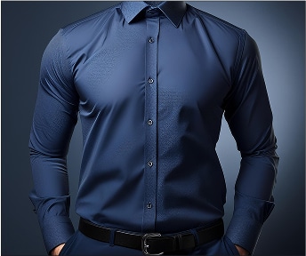 Dark blue plain formal shirt